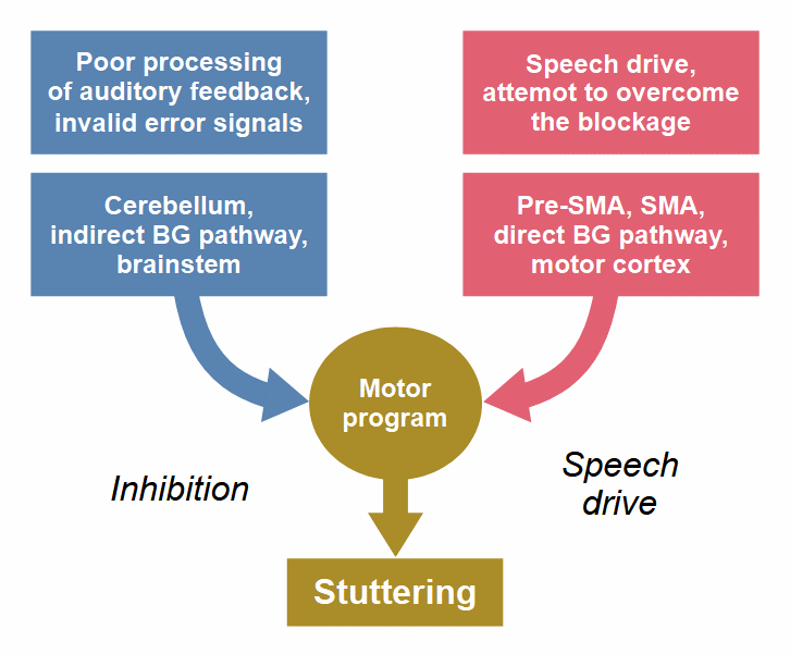 Stuttering theory: Two components
